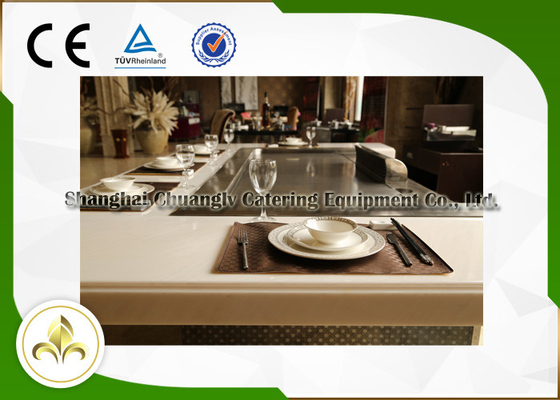 شراء طاولة Hibachi الكهرومغناطيسية الداخلية والخارجية 7 مقاعد مع مستخرج الهواء online manufacture