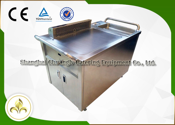 شراء مخصص BBQ Mobile Kitchen Teppanyaki Grill مع مرسب العادم / الدخان online manufacture