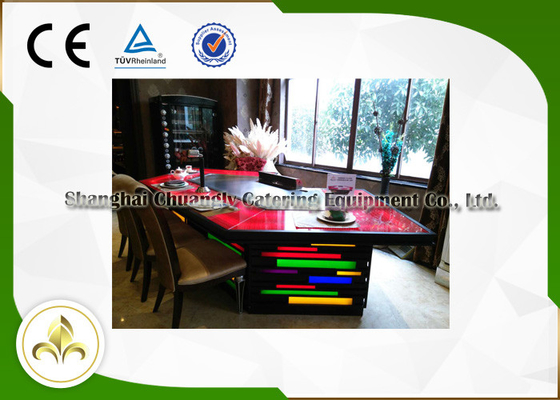 شراء 11 مقعدًا ضوء قوس قزح Teppanyaki Hibachi Grill ، صفيحة من الفولاذ المقاوم للصدأ Teppanyaki online manufacture