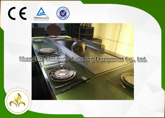 شراء Green Light Glass Teppanyaki Hibachi Grill ، إطار فولاذي مسطح للغاز online manufacture