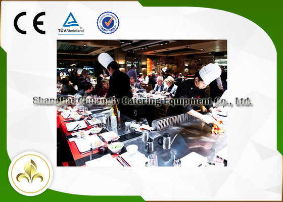 شراء مستطيل طاولة Hibachi في الهواء الطلق أكثر من 21 مقعدًا شهادة CE ISO9001 online manufacture