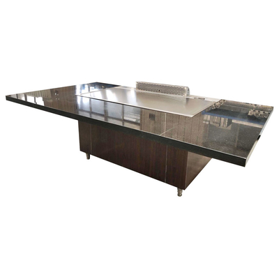شراء 8KW مستطيل تسخين كهربائي Teppanyaki شواية طاولة آلة الطبخ التجارية online manufacture