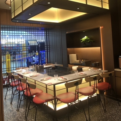 شراء آلة الشواء الفاخرة المصنوعة من الفولاذ المقاوم للصدأ Teppanyaki Grill Table online manufacture