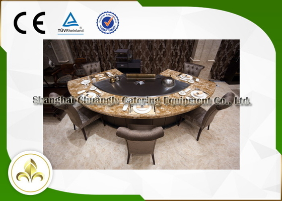 شراء خط أنابيب غاز طبيعي على شكل مروحة 11 مقعدًا طاولة شواء تيبانياكي 8kw التصنيع عبر الإنترنت