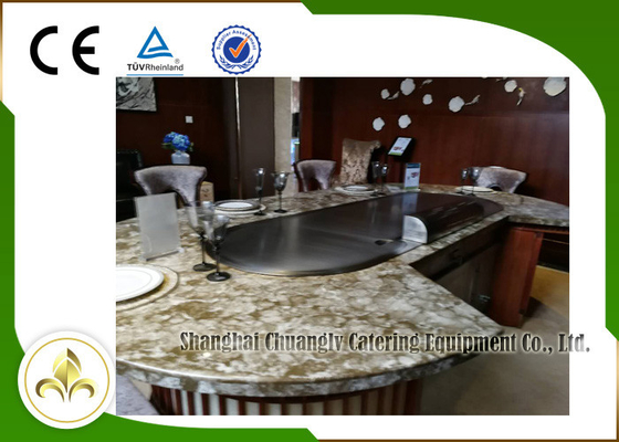 شراء 10 مقاعد LPG تدفئة Teppanyaki اليابانية طاولة الشواء العلوي أو السفلي استنفاد online manufacture
