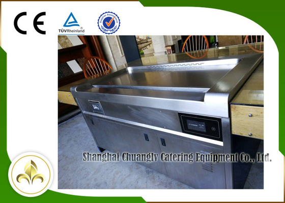 شراء 10 مقاعد SS الدخان أسفل استنفاد مستطيل كهربائي Teppanyaki الجدول الشواية online manufacture