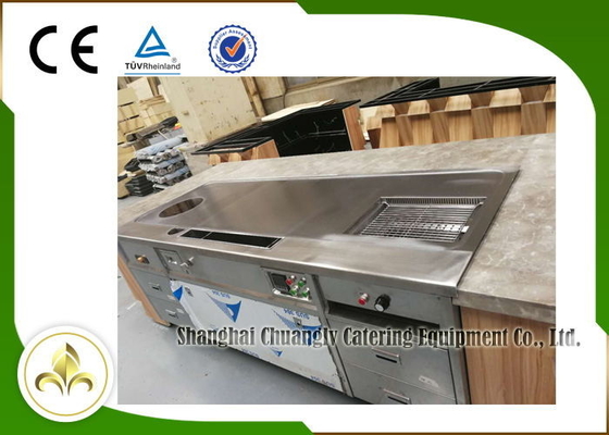 شراء متعددة الوظائف Teppanyaki طاولة الشواء الفولاذ المقاوم للصدأ Electromagneitc حساء موقد الشواء online manufacture