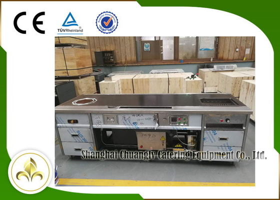شراء Eletromagnetic Teppanyaki Grill Table متعدد الوظائف مستطيل حساء موقد الشواء online manufacture