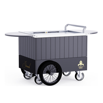 جودة  black Mobile Teppanyaki Grill  Durable for over 20 years Food grade board Hibachi Grill Table مصنع