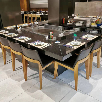 شراء Stainless Steel Teppanyaki Grill Table 2400x850x800mm 8kW التصنيع عبر الإنترنت
