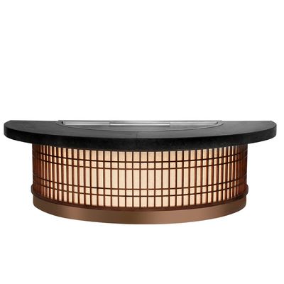 شراء Semi-Circular Teppanyaki Grill Table 1300x1000x800mm 8000W التصنيع عبر الإنترنت