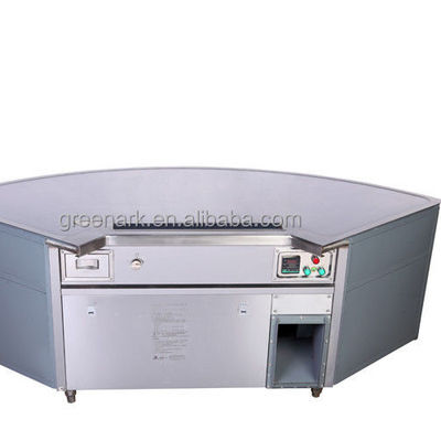 شراء 9 Seats Fan Shape Teppanyaki Grill Table with 20mm Thick Food-Grade Alloy Steel and 380V/8KW Power التصنيع عبر الإنترنت