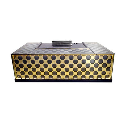 شراء 1.6m 8KW Gas Teppanyaki Grill Table with 8 Seats and Lower Exhaust for Commercial Use التصنيع عبر الإنترنت