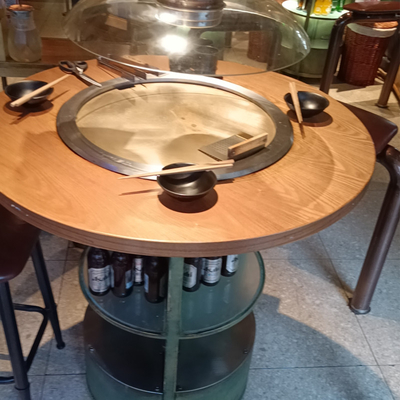 GREENARK Small Electric Copper Teppanyaki Grill Table