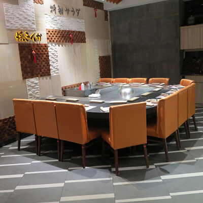 طاولة تيبانياكي كهربائية مقوسة للمطبخ التجاري وشواية هيباتشي